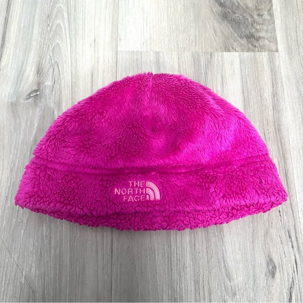 The North Face Hat Baby OS Pink‎ Logo Fleece Beanie